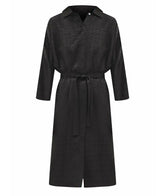 Hermes black mosaique midi dress